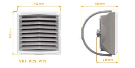 Wodna nagrzewnica powietrza VOLCANO VR2 AC
