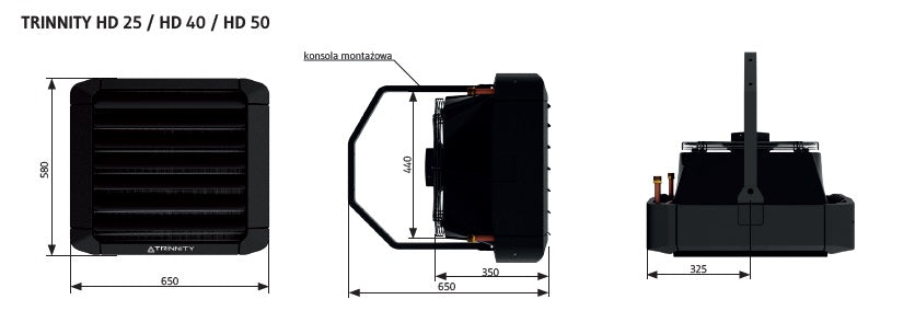 Wodna nagrzewnica powietrza TRINNITY HD 40