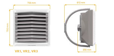 Wodna nagrzewnica powietrza VOLCANO VR2 EC